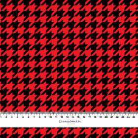 BLACK HOUNDSTOOTH / red - softshell