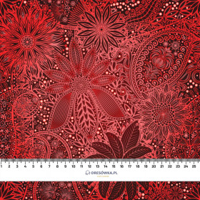 RED LACE - looped knit fabric with elastane ITY