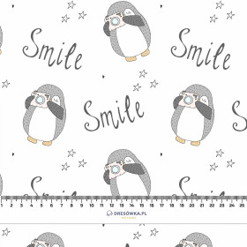 PHOTO PENGUIN SMILE / white - brushed knitwear with elastane ITY