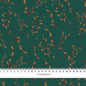 AUTUMN TWIGS / bottle green (RED PANDA’S AUTUMN)- Upholstery velour 