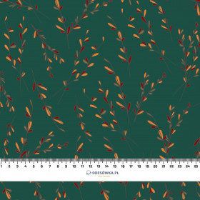 AUTUMN TWIGS / bottle green (RED PANDA’S AUTUMN) - Waterproof woven fabric