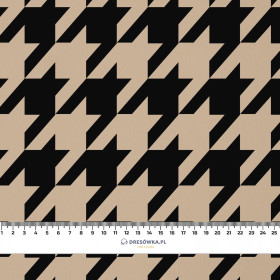 BLACK HOUNDSTOOTH / BEIGE - Waterproof woven fabric