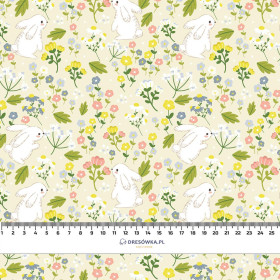 BUNNIES ON A MEADOW  - single jersey with elastane 