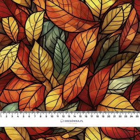 LEAVES / STAINED GLASS PAT. 2 - looped knit fabric