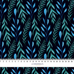 100cm BLUE LEAVES pat. 3 / black - softshell