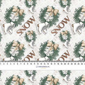 ICE SKATES / SNOW (WINTER IN THE CITY) - Cotton woven fabric