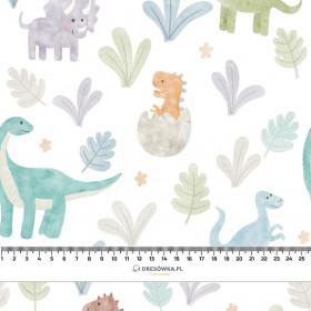 PAINTED DINOSAURS - Cotton woven fabric