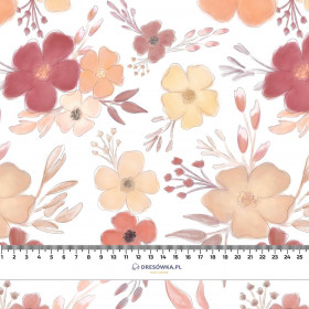 PAINTED FLOWERS pat. 2 - Cotton woven fabric