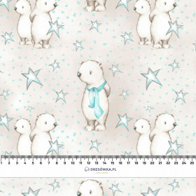 TEDDIES AND STARS / beige (MAGICAL CHRISTMAS FOREST) - light brushed knitwear