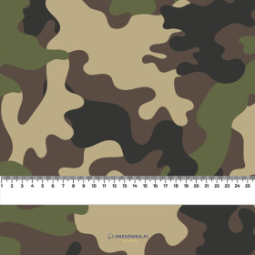 CAMOUFLAGE OLIVE - looped knit fabric