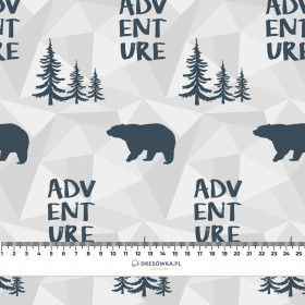 BEARS (adventure) / grey  - Hydrophobic brushed knit