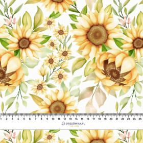 PASTEL SUNFLOWERS PAT. 3 - Linen 100%