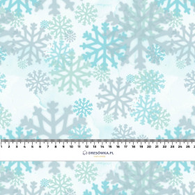 SNOWFLAKES pat. 4 (WINTER IN THE CITY) - looped knit fabric