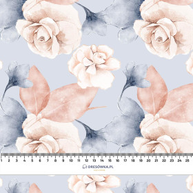 RETRO FLOWERS pat. 4 - single jersey with elastane 