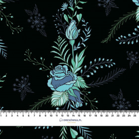 ROSES PAT. 6 / black - looped knit fabric with elastane ITY
