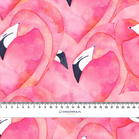 PINK FLAMINGOS - viscose woven fabric