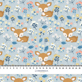 DEERS ON A MEADOW pat. 2 - looped knit fabric