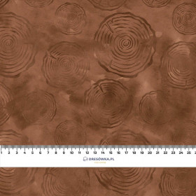 TREE RINGS / modern mint (SNOW LEOPARDS) - Cotton woven fabric