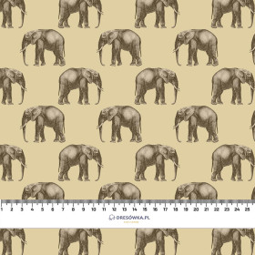 ELEPHANTS (SAFARI) - looped knit fabric