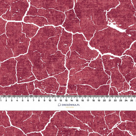 SCORCHED EARTH (white) / ACID WASH (maroon) - Cotton woven fabric