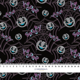 SPOOKY SMILES (SCARY HALLOWEEN) - looped knit fabric with elastane ITY