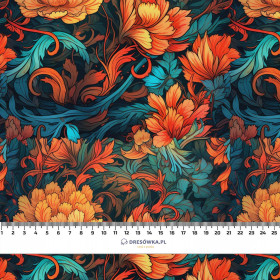 VINTAGE CHINESE FLOWERS PAT. 2 - looped knit fabric with elastane ITY