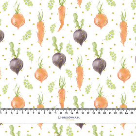 VEGETABLES (CUTE BUNNIES) - Linen with viscose