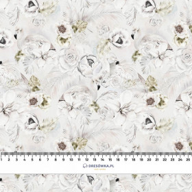 WHITE FLOWERS PAT. 1 - Cotton woven fabric