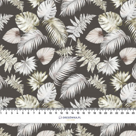 TROPICAL LEAVES - looped knit fabric