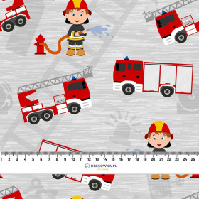 FIRE BRIGADE / ladder  - Cotton woven fabric