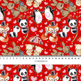 LITTLE ANIMALS IN LOVE pat. 2 - looped knit fabric