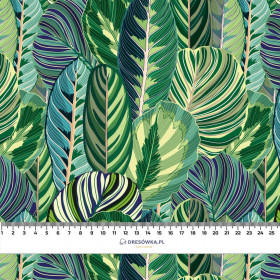 GREEN JUNGLE pat. 1 (VINTAGE) - organic looped knit fabric