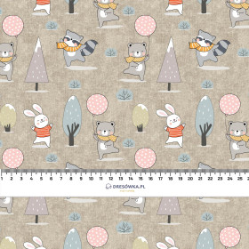 WINTER PARTY PAT. 2 (WINTER FUN) / ACID WASH BEIGE - Waterproof woven fabric