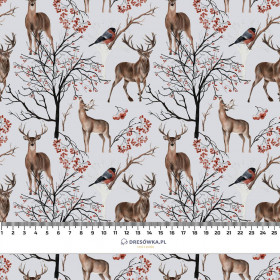 WINTER ANIMALS (WINTER IN PARK) - looped knit fabric