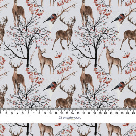 WINTER ANIMALS (WINTER IN PARK) - looped knit fabric