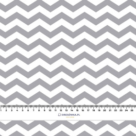 90cm ZIGZAGS / grey - Cotton woven fabric