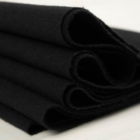 BLACK - Recycing looped knit fabric with elastan