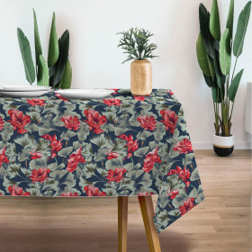 RED POPPIES (RED GARDEN) - Woven Fabric for tablecloths