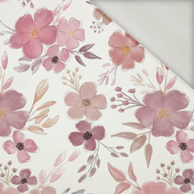 PAINTED FLOWERS pat. 1 - brushed knit fabric with teddy / alpine fleece