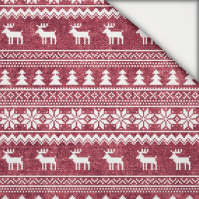 REINDEERS PAT. 2 / ACID WASH MAROON - light brushed knitwear