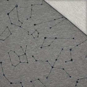 CONSTELLATIONS pat. 2 (GALACTIC ANIMALS) / öko melange - looped knit fabric