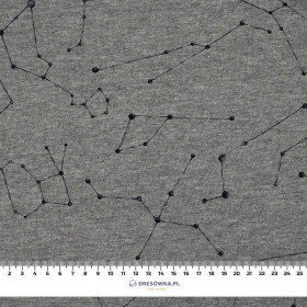 CONSTELLATIONS pat. 2 (GALACTIC ANIMALS) / öko melange - looped knit fabric