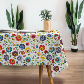 LOWICZ FOLKLORE MINI / white - Woven Fabric for tablecloths