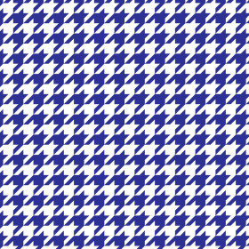 CORNFLOWER HOUNDSTOOTH / WHITE