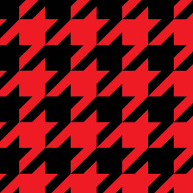 BLACK HOUNDSTOOTH (big) / red