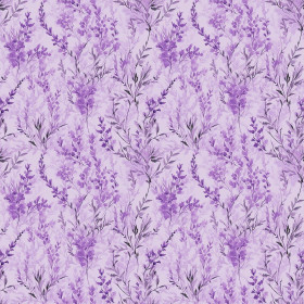 DIGITAL LAVENDER / FLOWERS - Nylon fabric PUMI