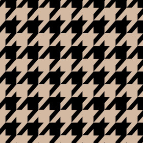 BLACK HOUNDSTOOTH / BEIGE