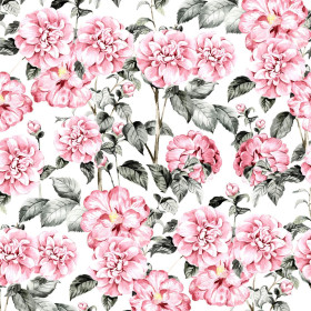 PINK PEONIES pat. 3 - Cotton muslin