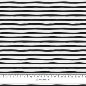 STRIPES - BLACK AND WHITE (BIRDS IN LOVE)- Upholstery velour 