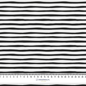 STRIPES - BLACK AND WHITE (BIRDS IN LOVE) - Cotton woven fabric